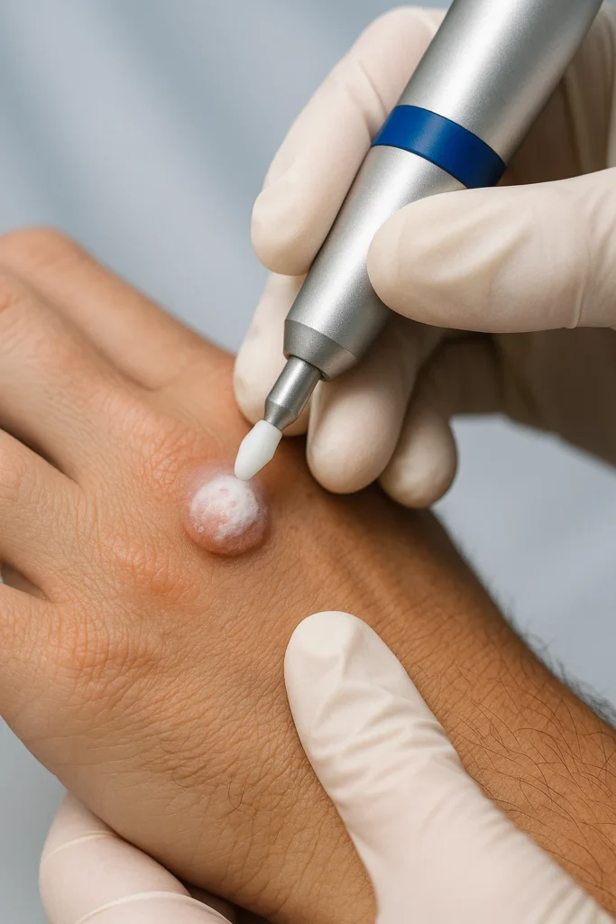 example of wart removal Henley-In-Arden using cryopen